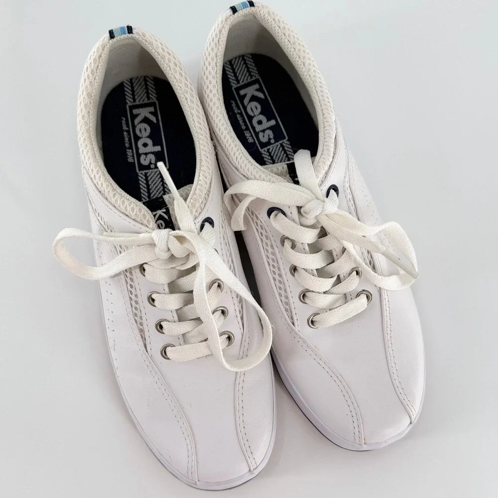 KEDS Spirit White Leather Retro Walking Sneakers Women's Size 7